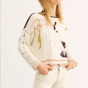 Free People Throwing Shapes Pullover Sweater